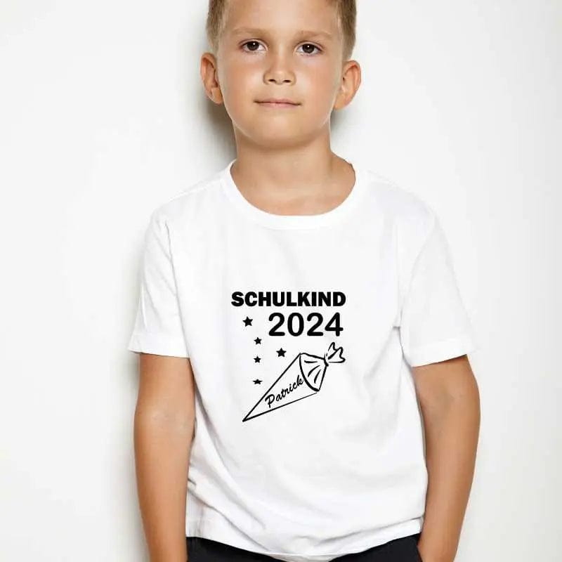 Schulkind 2024 - personalisiertes T-Shirt mit Name Zwerghelden