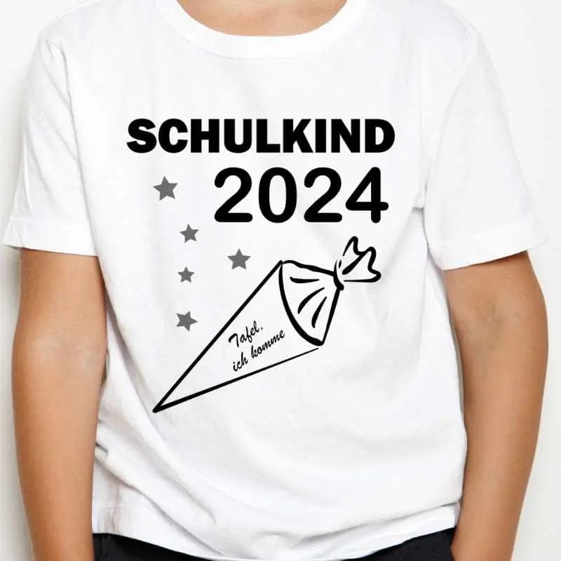 Schulkind 2024 - personalisiertes T-Shirt mit Name Zwerghelden