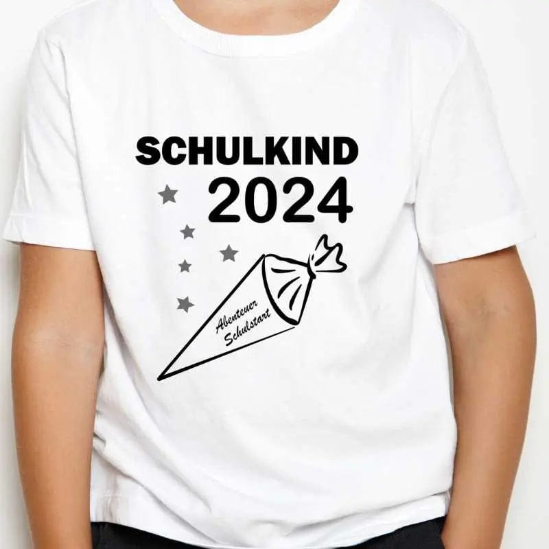 Schulkind 2024 - personalisiertes T-Shirt mit Name Zwerghelden