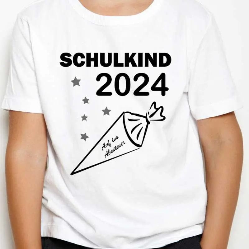 Schulkind 2024 - personalisiertes T-Shirt mit Name Zwerghelden