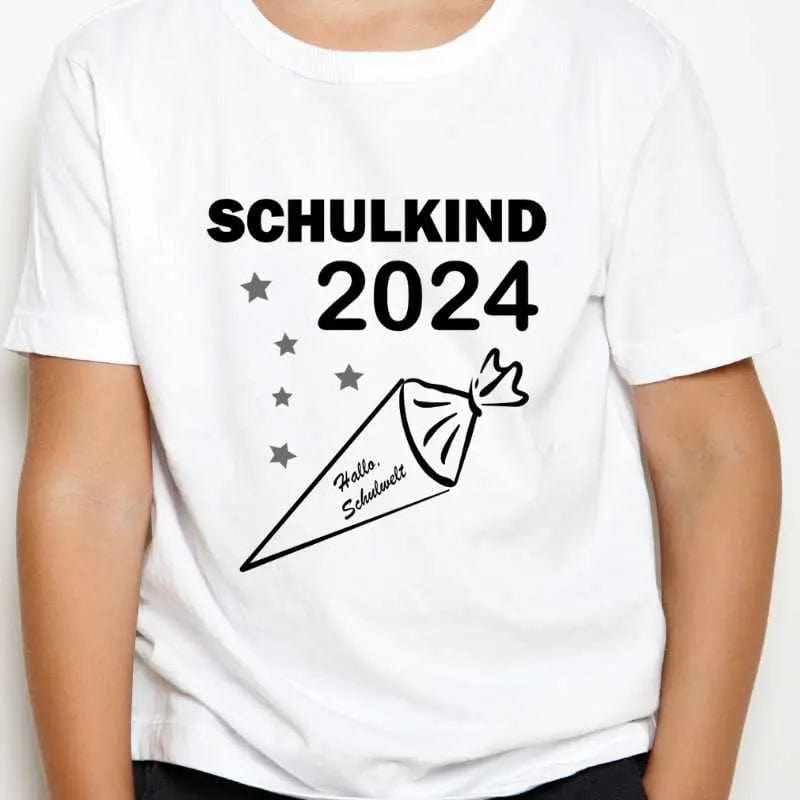 Schulkind 2024 - personalisiertes T-Shirt mit Name Zwerghelden