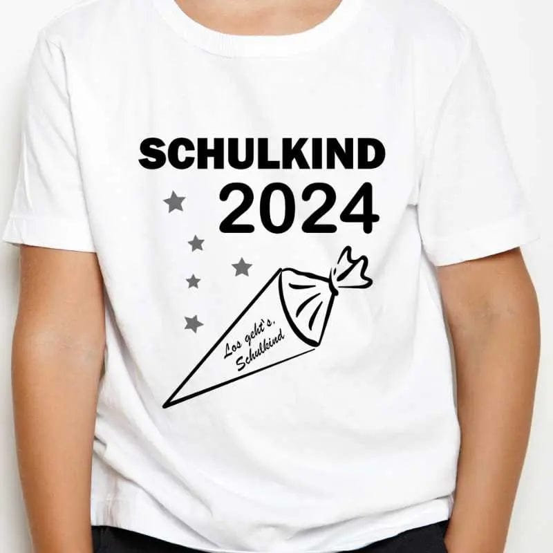 Schulkind 2024 - personalisiertes T-Shirt mit Name Zwerghelden