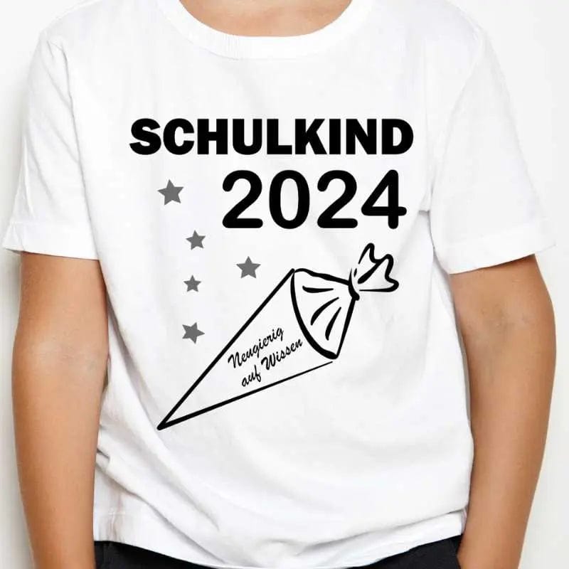 Schulkind 2024 - personalisiertes T-Shirt mit Name Zwerghelden