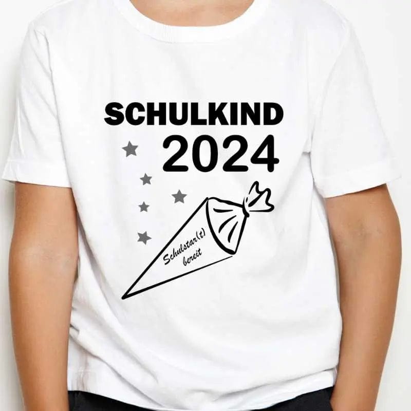 Schulkind 2024 - personalisiertes T-Shirt mit Name Zwerghelden