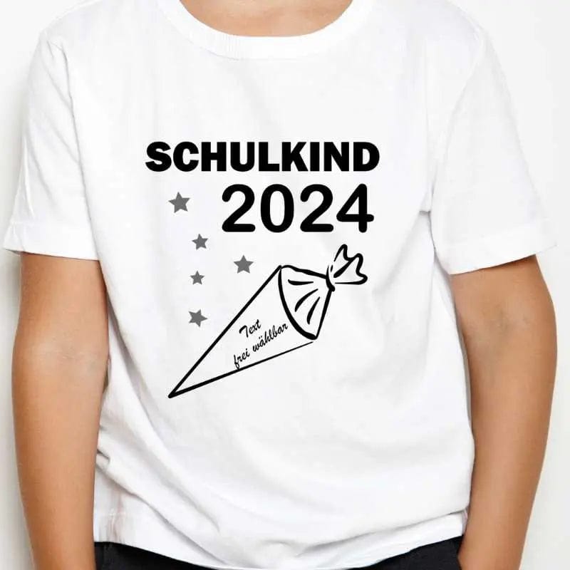 Schulkind 2024 - personalisiertes T-Shirt mit Name Zwerghelden