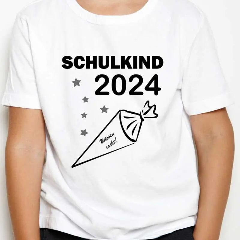 Schulkind 2024 - personalisiertes T-Shirt mit Name Zwerghelden