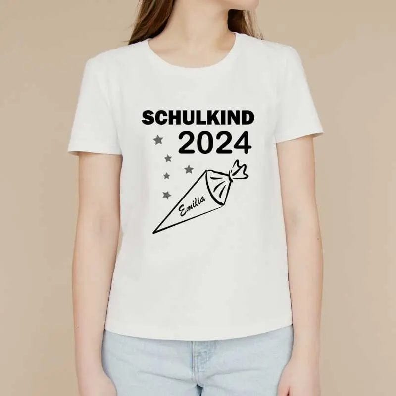 Schulkind 2024 - personalisiertes T-Shirt mit Name Zwerghelden